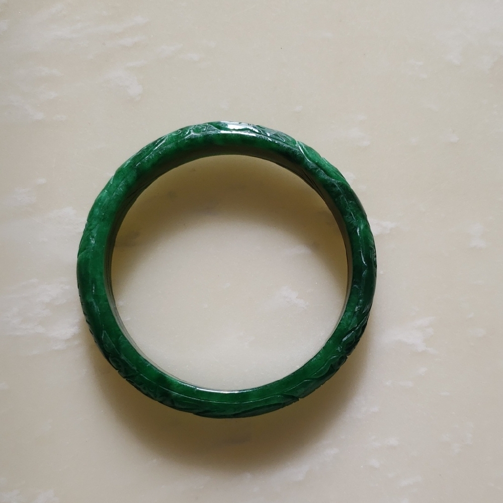 Green Jade Jadeite Bangle Bracelet 58mm